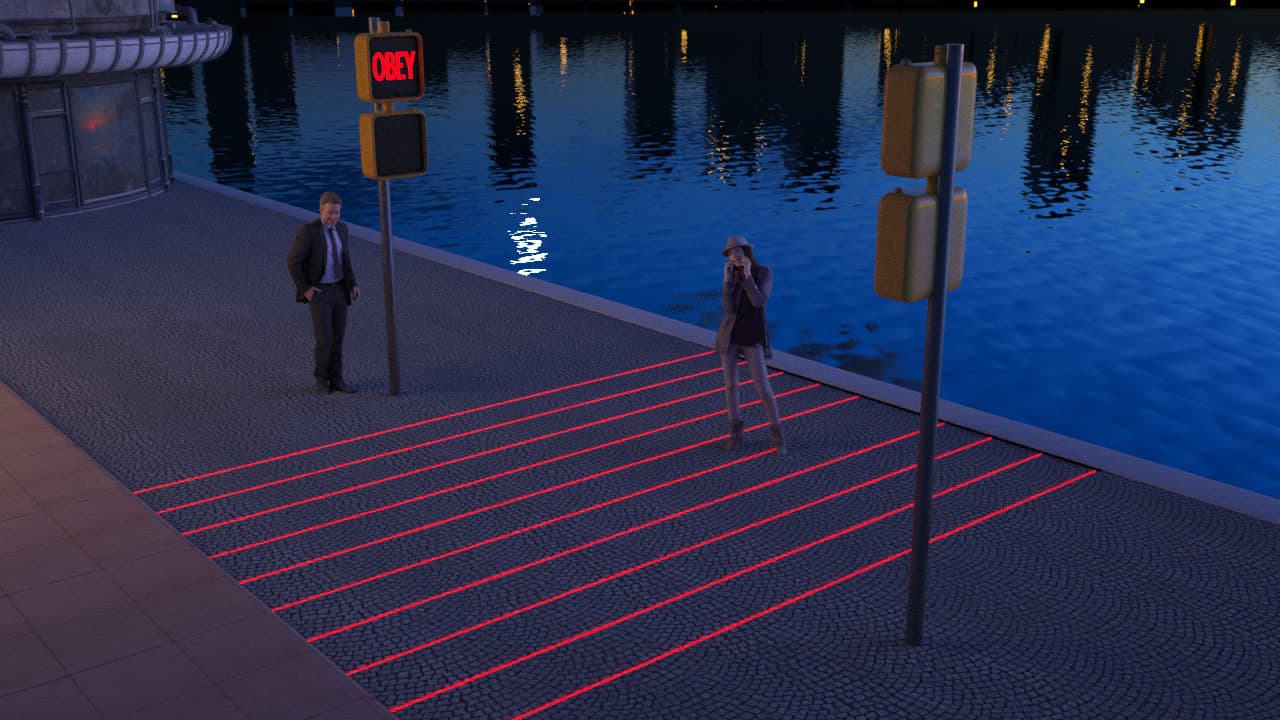 Don’t Walk Installation for Amsterdam Light Festival