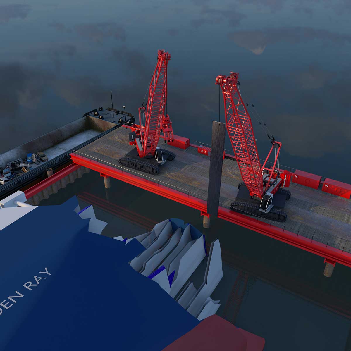 Golden Ray Wreck Removal Animation